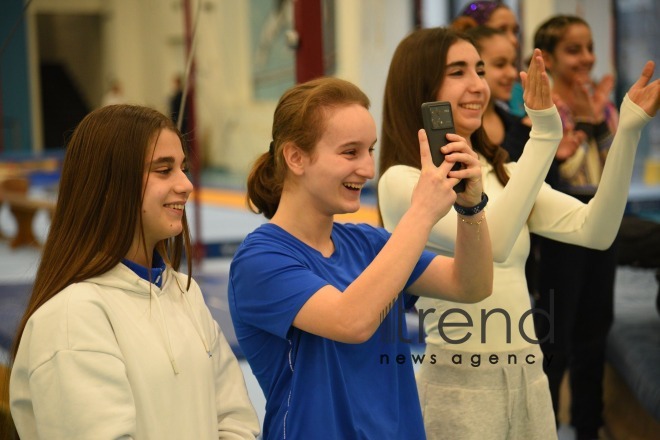 Milli Gimnastika Arenasında batut gimnastikası tamblinq üzrə ölkə çempionatı və Bakı birinciliyi start götürüb Azərbaycan Bakı 14 Fevral 2025      
